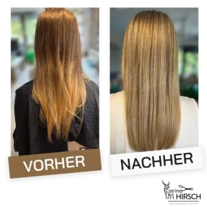 Blond orher Nachher